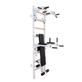 BenchK Sprossenwand 233 mit Klimmzugstange aus Stahl als Langhantelhalter, Dipstange und Trainingsbank