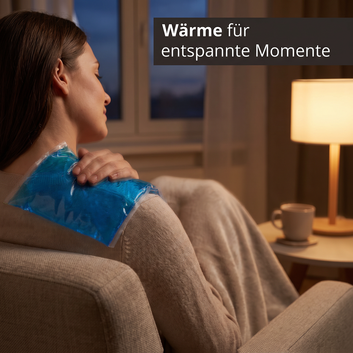 Kalt-Warm-Kompresse 16 x 26 cm als Wärmeanwendung an der Schulter
