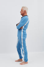 anne-lore by Van Herck Pyjama blau, Reißverschluss von die Schulter nach den Seitennaht und zwischen den Beinen – Ansicht 3