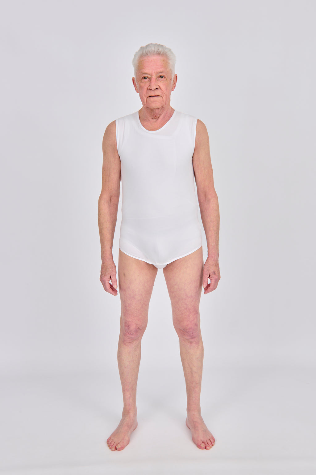anne-lore by Van Herck Body weiß mit Druckknöpfen vorne zwischen den Beinen – Ansicht 2