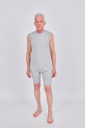 anne-lore by Van Herck Kinderbody in dusty blauen, Reißverschluss auf den Rücken