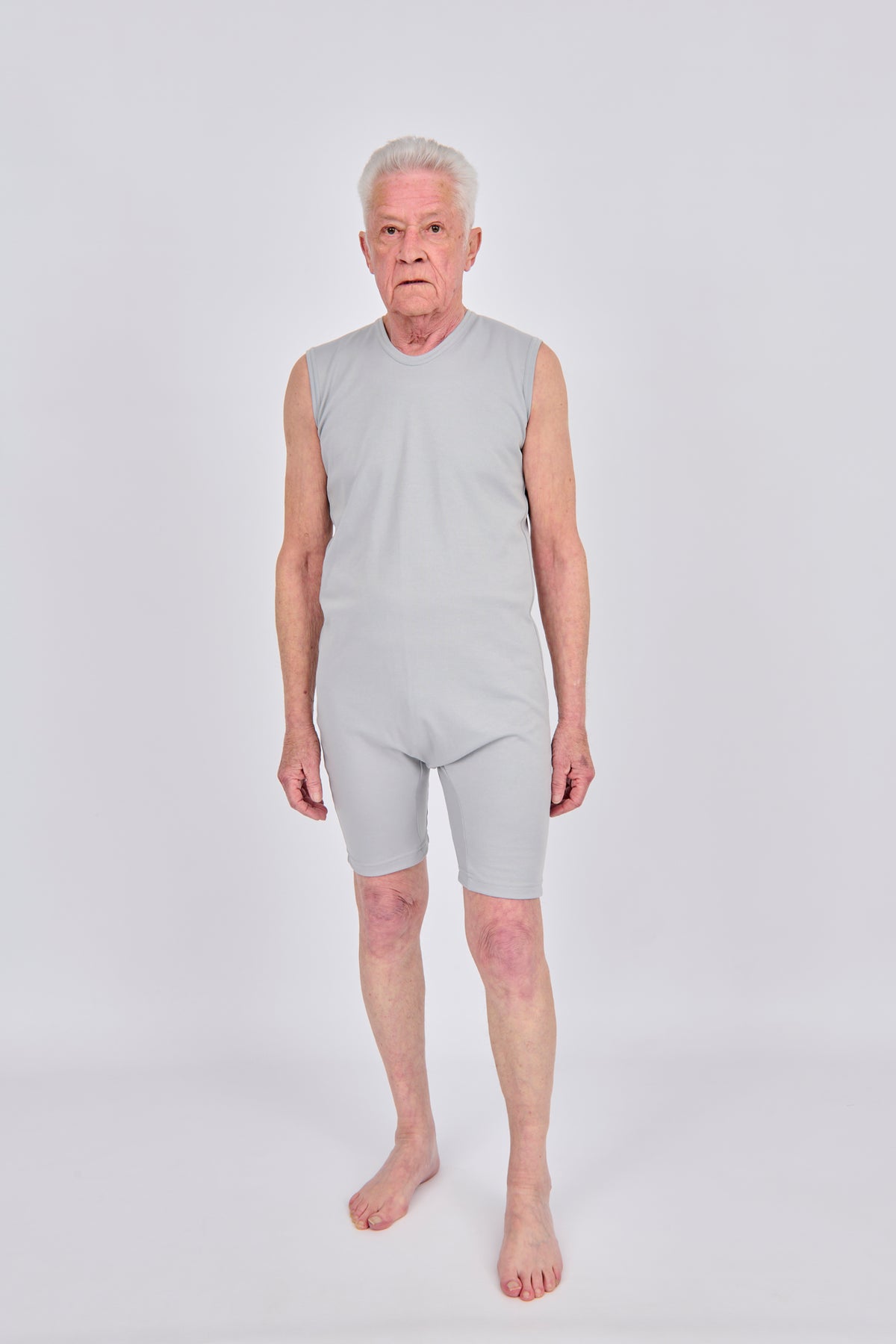 anne-lore by Van Herck Kinderbody in dusty blauen, Reißverschluss auf den Rücken