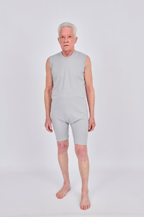 anne-lore by Van Herck Kinderbody in dusty blauen, Reißverschluss auf den Rücken