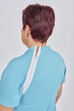 anne-lore by Van Herck Body in dusty blauen, Reißverschluss von die Schulter nach den Seitennaht und zwischen den Beinen – Ansicht 3