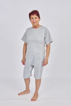 anne-lore by Van Herck Body in grauer, Reißverschluss vorne und zwischen den Beinen