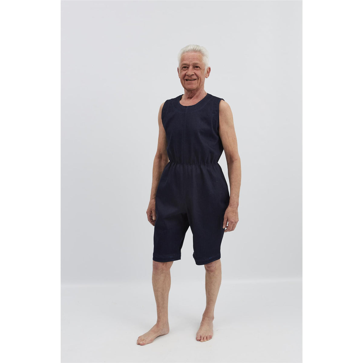 anne-lore by Van Herck Overall ohne Ärmel, kurze Beine, Reißverschluss auf den Rücken, verstärkten Denim – Ansicht 4