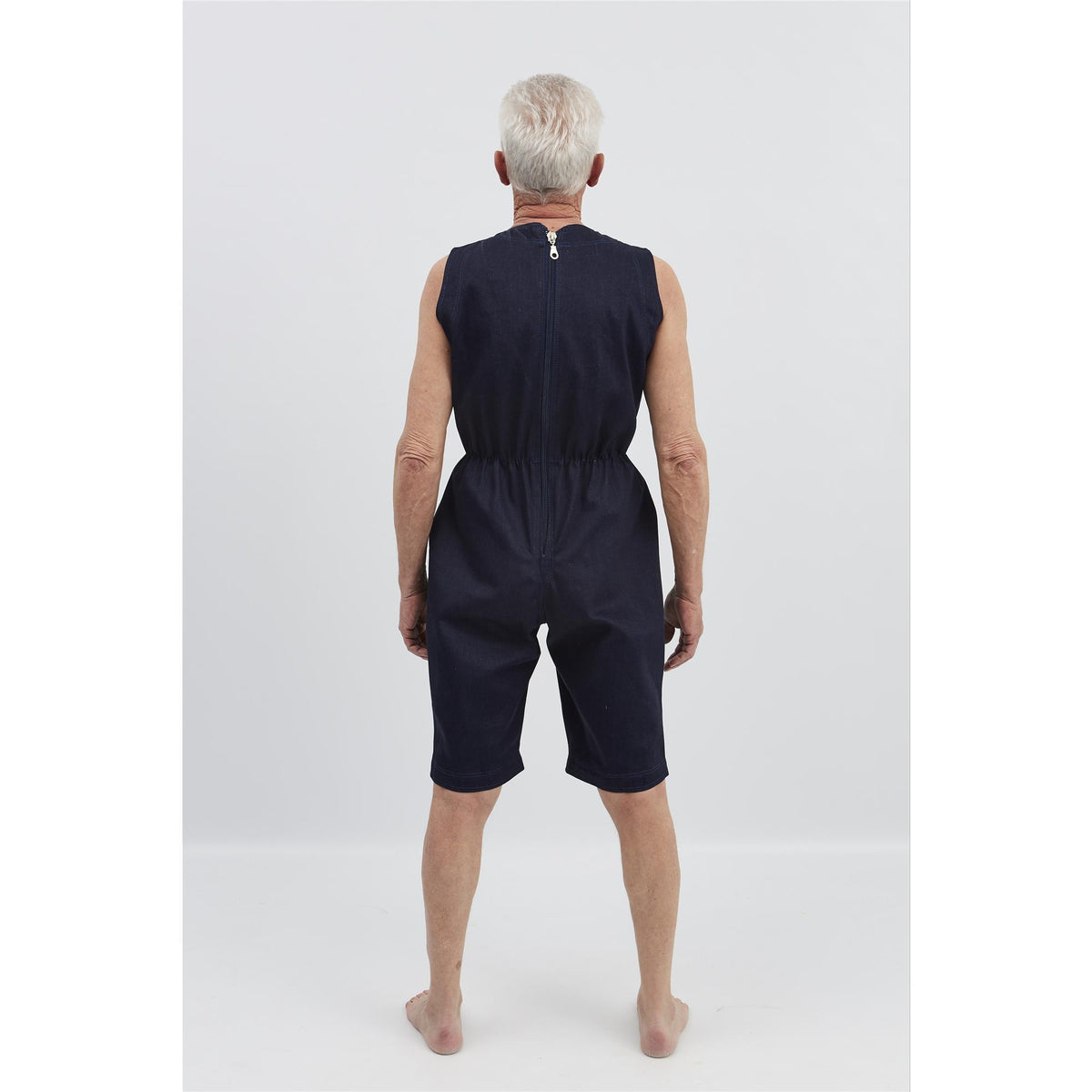 anne-lore by Van Herck Overall ohne Ärmel, kurze Beine, Reißverschluss auf den Rücken, verstärkten Denim – Ansicht 5