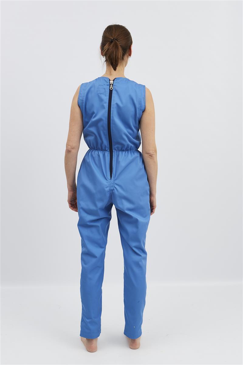 anne-lore by Van Herck Einteiliger Anzug Denim, lange Beine, Reißverschluss auf den Rücken – Ansicht 11