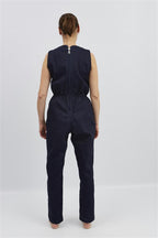 anne-lore by Van Herck Einteiliger Anzug Denim, lange Beine, Reißverschluss auf den Rücken – Ansicht 5