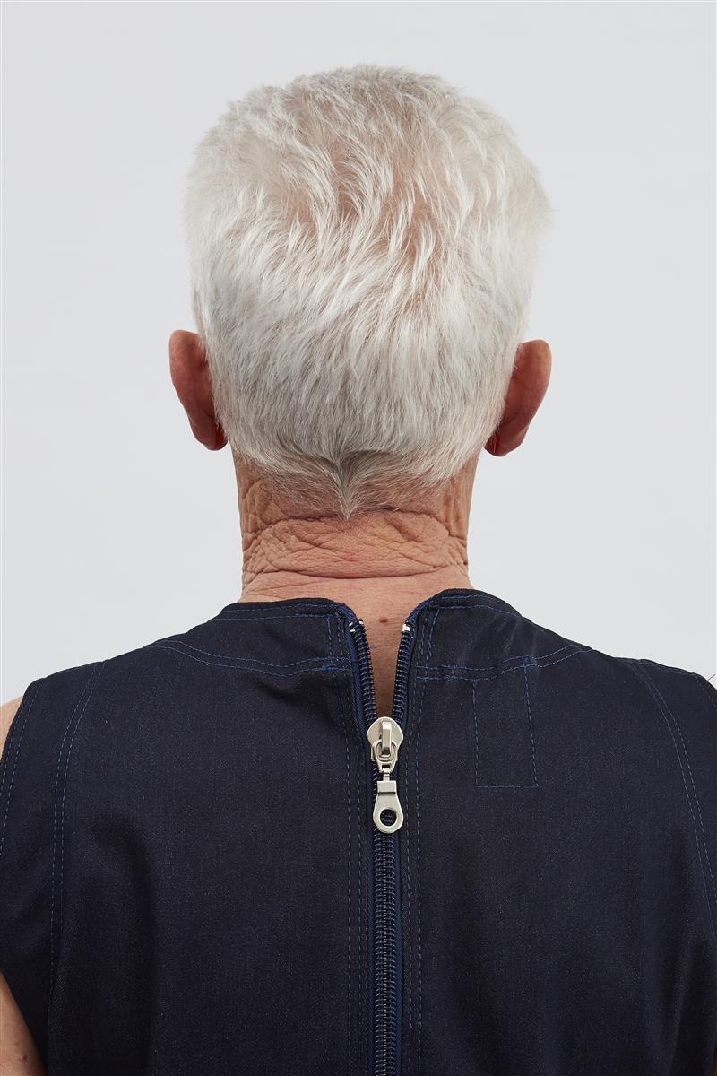 anne-lore by Van Herck Einteiliger Anzug Denim, lange Beine, Reißverschluss auf den Rücken – Ansicht 8