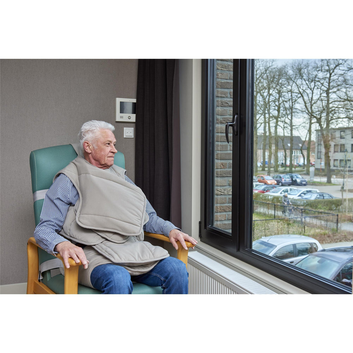 anne-lore by Van Herck Ruhedecke XXL in Qualität 1010 gefüllt, Seitenstücke mit Granulat gefüllt an Oberschenkel, Taille und Schulter
