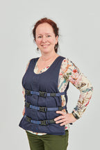 anne-lore by Van Herck Gewichtete Weste in marinem Kermel/Viskose