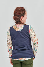anne-lore by Van Herck Gewichtete Weste in marinem Kermel/Viskose – Ansicht 2