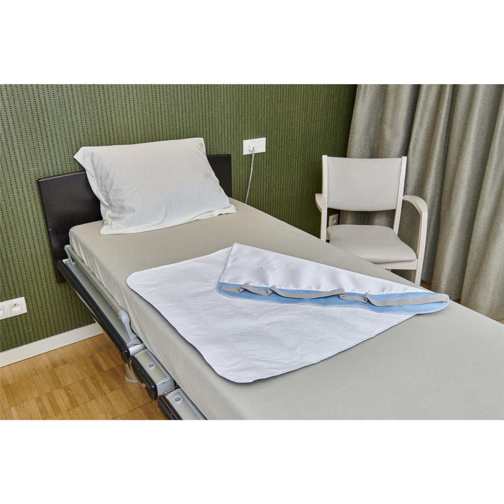 anne-lore by Van Herck waschbare Inkontinenzunterlage, PES/PU, 75/90 cm, 440 g/m², mit Gleitschicht im Mittel und Handgriffe an die Seiten – Ansicht 2