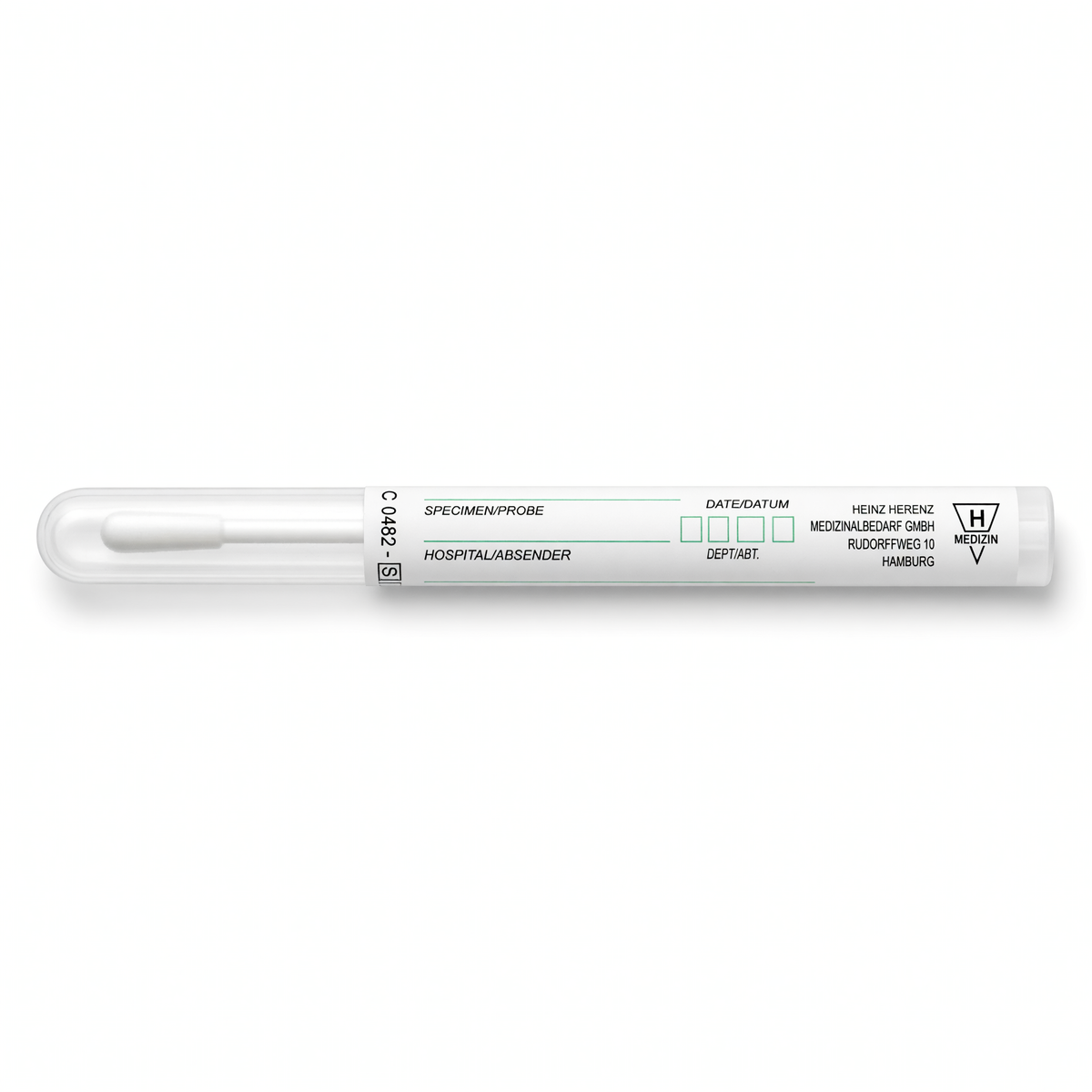 Heinz Herenz 100 Stück/Box Dry swabs, steril, Plastikröhrchen ca. 150 x 12 mm – Ansicht 2