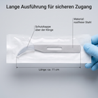 Heinz Herenz Fadenmesser lang ca. 11 cm aus rostfreiem Stahl — Fadenmesser lang, ca. 11 cm, in der Sterilverpackung