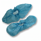 Heinz Herenz 100 Stück CPE Überschuhe blau ca. 38 cm lang mit gehämmerter Oberfläche