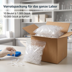Heinz Herenz Reaktionsgefäße PP mit Deckel 1,5 ml — Vorratskarton: 10 Beutel a 1.000 Reaktionsgefaesse