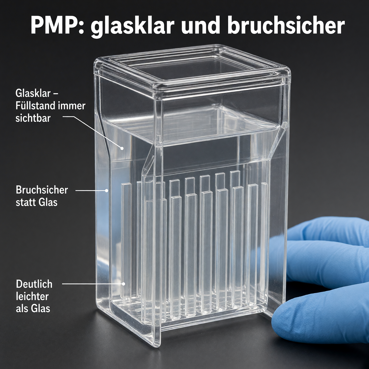 Heinz Herenz Faerbetrog Hellendahl aus PMP — Faerbetrog PMP glasklar und bruchsicher