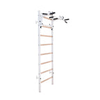 BenchK Sprossenwand 231 mit Klimmzugstange aus Stahl als Langhantelhalter – Ansicht 2