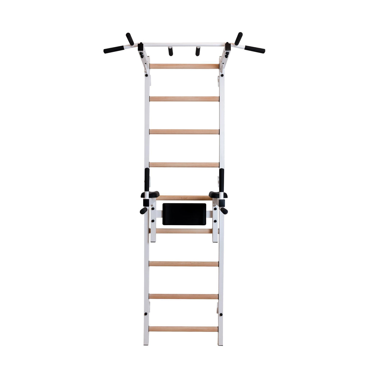 BenchK Sprossenwand 722 mit Klimmzugstange aus Stahl und Dipstange – Ansicht 2