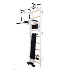 BenchK Sprossenwand 723 mit Klimmzugstange aus Stahl, Dipstange und Trainingsbank – Ansicht 2