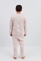 anne-lore by Van Herck Pyjama blau/grau/pink Reißverschluss auf den Rücken – Ansicht 9