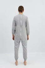 anne-lore by Van Herck Pyjama blau/grau/pink Reißverschluss auf den Rücken – Ansicht 12