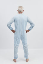 anne-lore by Van Herck Pyjama blau/grau/pink Reißverschluss auf den Rücken – Ansicht 21