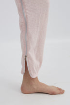 anne-lore by Van Herck Pyjama blau/grau/pink Reißverschluss auf den Rücken und zwischen den Beinen – Ansicht 8