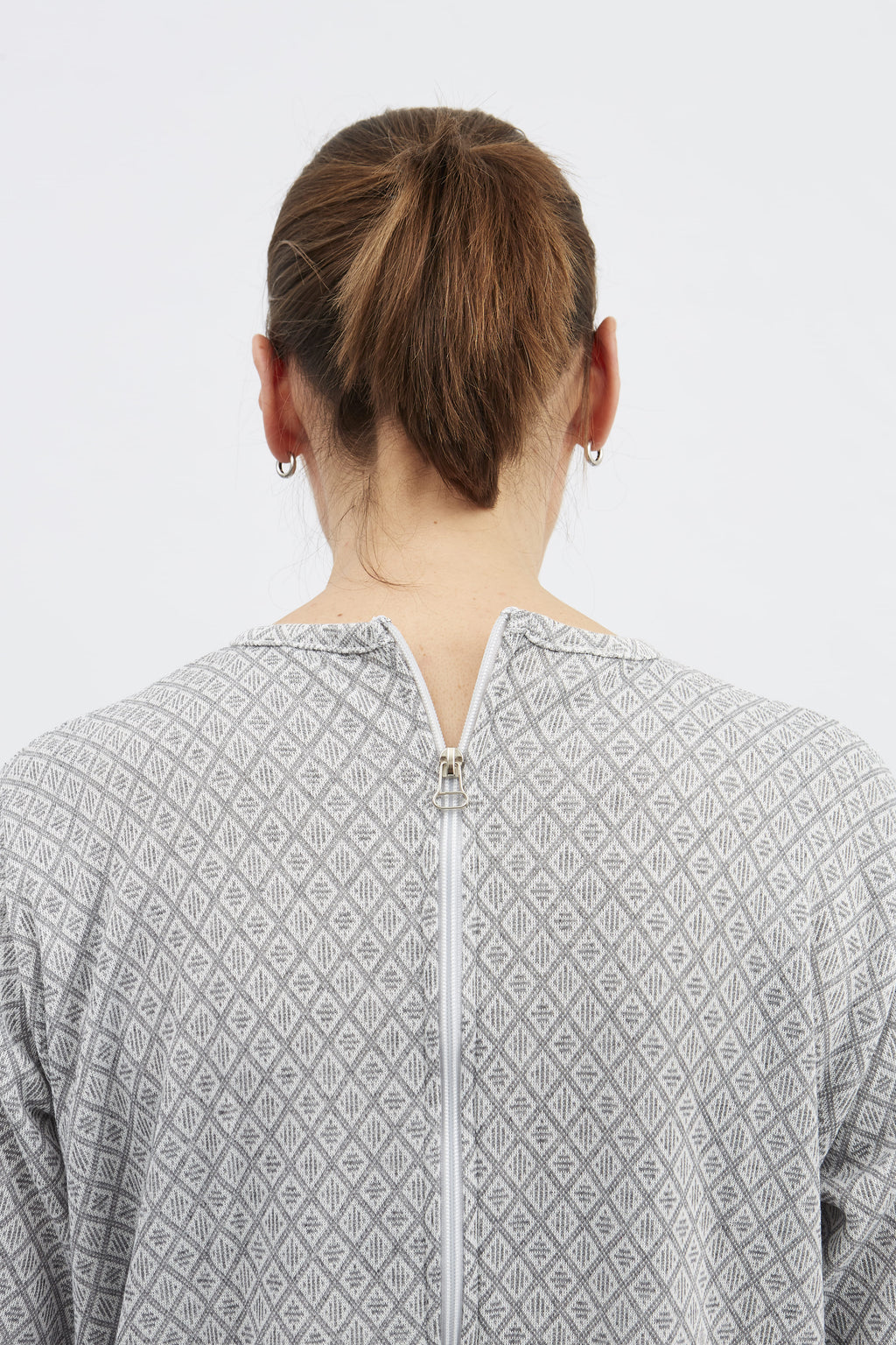 anne-lore by Van Herck Winterpyjama blau/grau, lange Beine, lange Ärmel, Reißverschluss auf den Rücken – Ansicht 5