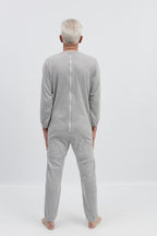 anne-lore by Van Herck Winterpyjama blau/grau, lange Beine, lange Ärmel, Reißverschluss auf den Rücken – Ansicht 13